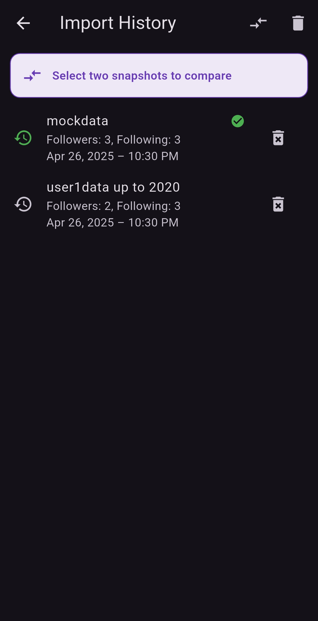 Ghostgram settings page