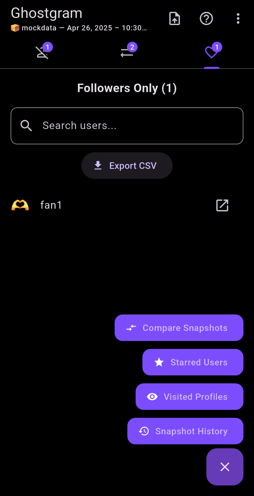 Ghostgram ZIP file upload screen